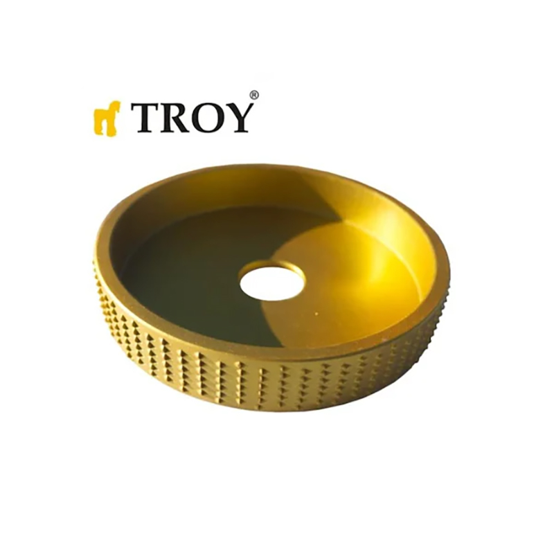 Troy 25091 Avuç Taşlama İçin Ahşap Törpüleme Oyma Diski, 115mm