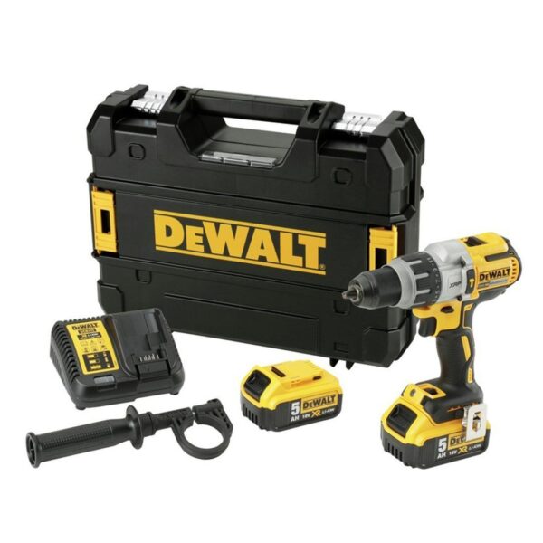 İkinci görüntü Dewalt DCD996P2-QW 18 V 5.0 Ah XR Kömürsüz Çift Akülü Darbeli Matkap