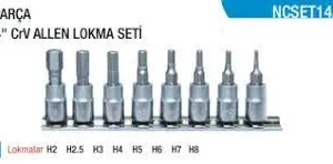 NT TOOLS 1/4'' ALLEN LOKMA TAKIMI 8 PARÇA NCSET14AL