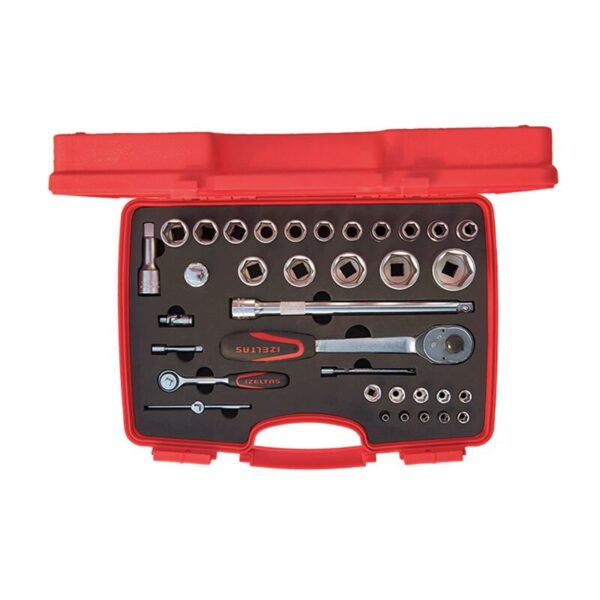 İzeltaş 1113 Lokma Anahtar Takımı 1/2-1/4" Altı Köşe 35 Parça - 1113001038