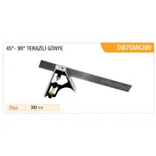 DW 45° - 90° Terazili Gönye 300mm