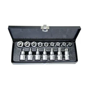 NT Tools NCSET83 16 Parça 1/2" CR-V Torx ve E Tipi Torx Lokma Seti