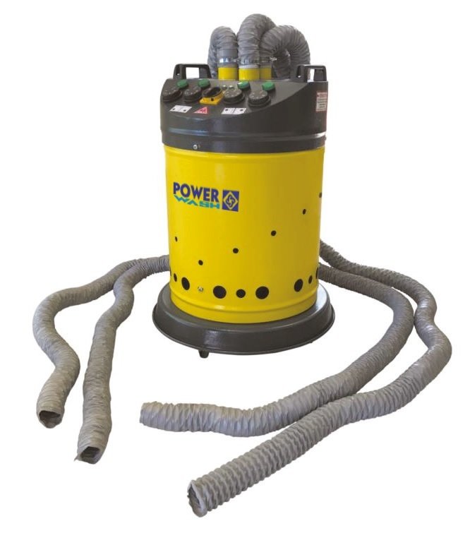 Power Wash RM08 Monofaze Sıcak Hava Oto İç Kurutma Makinası 4 Kol