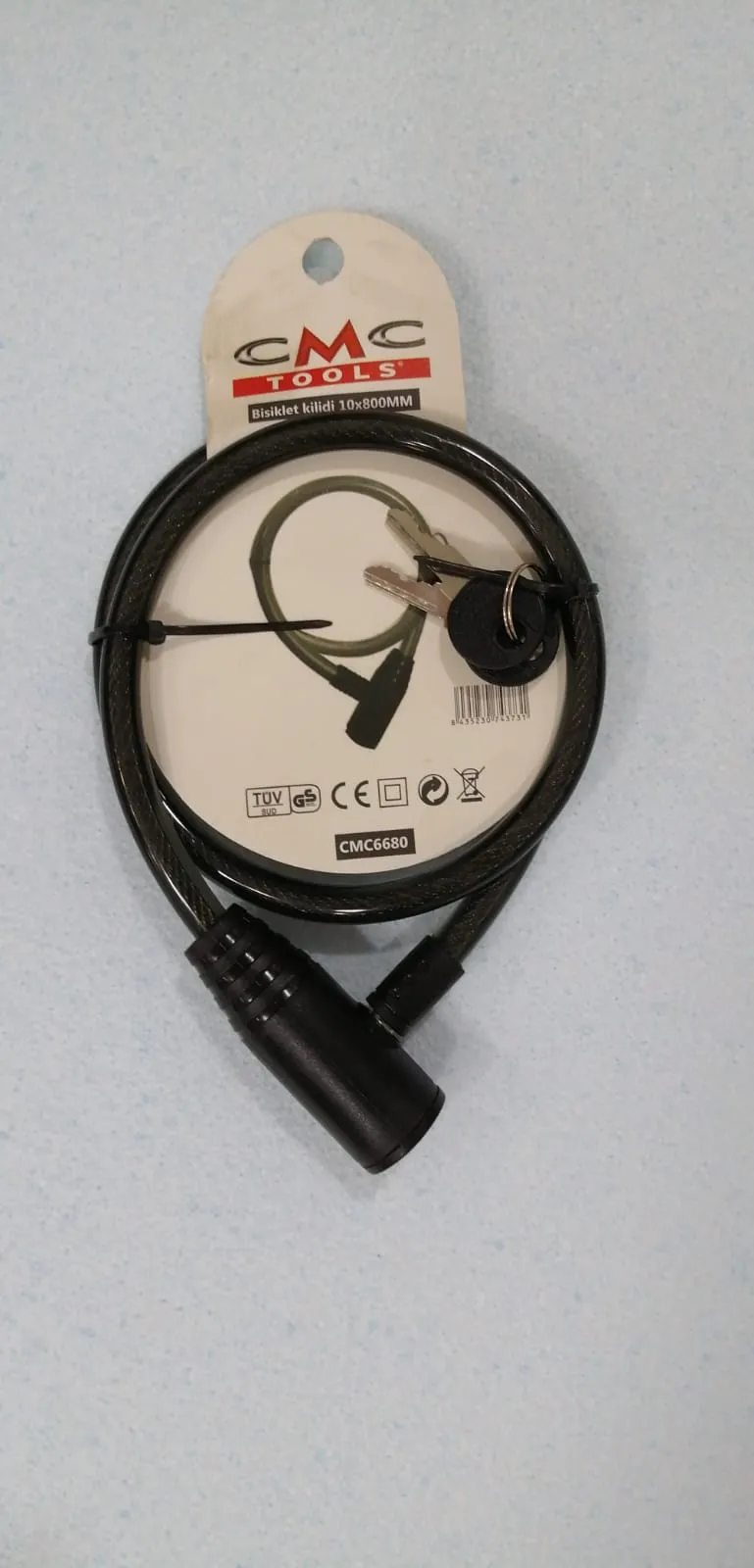 Cmc Bisiklet Kilidi Anahtarlı 10mmx800cm