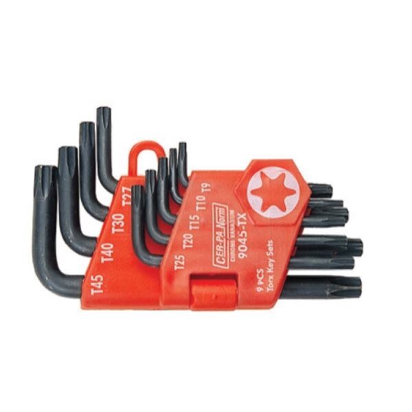 Cer-pa Delikli Torx Alyan Anahtar Seti Takımı Kısa 7 Parça