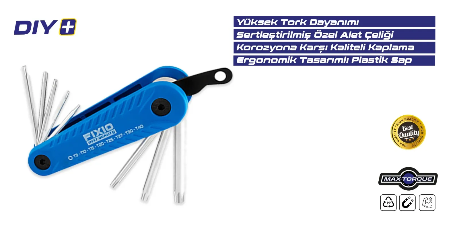 Fıxo 8 Parça Çakı Torx Allen Anahtar Takımı