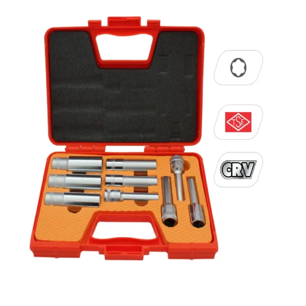 Rico 1/2 Uzun 9 Parça İç Torx E Lokma Takımı Seti