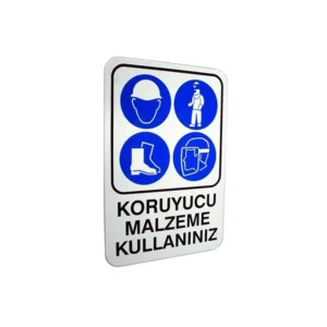 İzmir Fırça 16x24 cm Koruyucu Malzeme Kullan PVC Tabela (İZ-552319)
