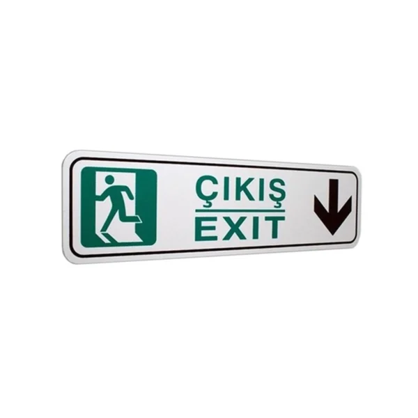 İzmir Fırça 7x25 cm Devam Çıkış PVC Tabela (İZ-552715)